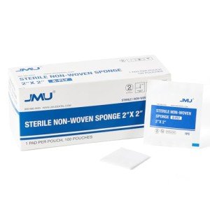 100 Pack Sterile 2x2 Gauze Pads, 8-Ply