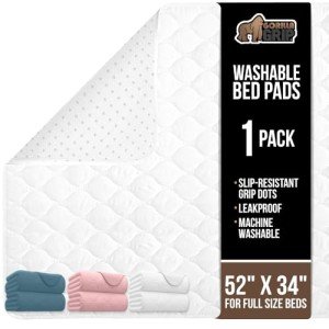 GORILLA GRIP Waterproof Washable Incontinence Bed Pads