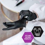 MED PRIDE Large Black Nitrile Disposable Exam Gloves