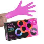 Framar Pink Nitrile Disposable Gloves - Small Size