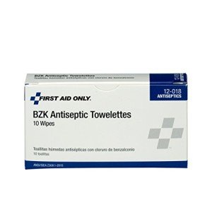 Individually Wrapped Benzalkonium Chloride Wipes, 10 Count