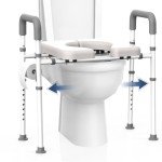 Adjustable Raised Toilet Seat with Handles - 400 lbs