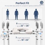 Adjustable Raised Toilet Seat with Handles - 400 lbs