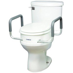 Compass Elevated Toilet Seat with Arms, 3.5" High