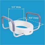 Compass Elevated Toilet Seat with Arms, 3.5" High