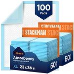 Disposable Chucks Pads for Adult Incontinence - 100 Pack