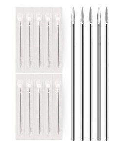 10PC Sterile Piercing Needles 18G - Surgical Steel