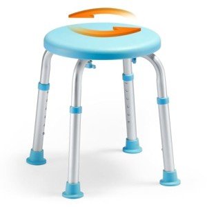 360° Rotating Shower Chair with Adjustable Height