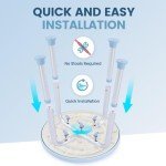 360° Rotating Shower Chair with Adjustable Height