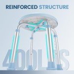 360° Rotating Shower Chair with Adjustable Height