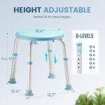 360° Rotating Shower Chair with Adjustable Height