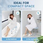 360° Rotating Shower Chair with Adjustable Height