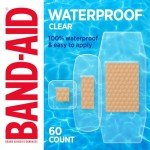 Clear Waterproof Adhesive Bandages, 60 Count