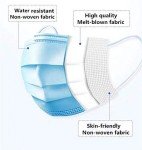 Disposable 3-Ply Medical Face Masks - 50 Pack