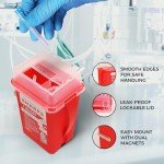 Medvera Portable Leak-Proof Sharps Container, 1 Quart