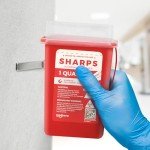 Medvera Portable Leak-Proof Sharps Container, 1 Quart