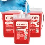 Medvera Portable Leak-Proof Sharps Container, 1 Quart