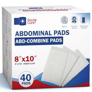 Sterile ABD Combine Pads, 40-Pack, 8x10 Inches