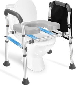 Tocebe Adjustable Toilet Seat Riser for Seniors