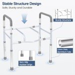 Roylvan Adjustable Elevated Toilet Seat with Handles