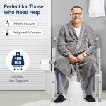 Roylvan Adjustable Elevated Toilet Seat with Handles