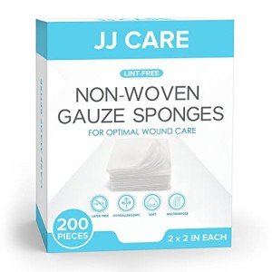 JJ CARE Non Woven 2x2 Gauze Pads - 200 Count