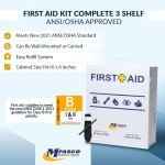 Large OSHA/ANSI Compliant First Aid Cabinet Kit