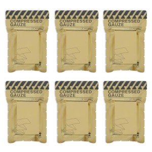 Sterile Compressed Gauze for First Aid - 6 Pack