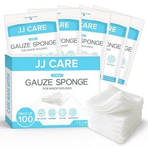 JJ CARE Sterile Gauze Pads 2" x 2" - 100 Pack
