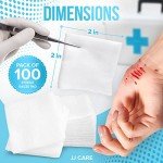 JJ CARE Sterile Gauze Pads 2" x 2" - 100 Pack