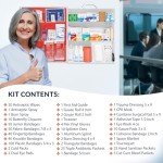 Large OSHA/ANSI Compliant First Aid Cabinet Kit