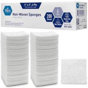 Medpride 2" x 2" Surgical Sponges – 200 Pack
