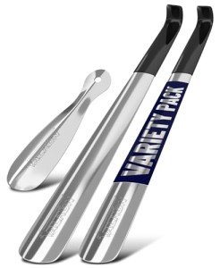 Falkon 3-Pack Extra Long Metal Shoe Horns