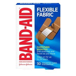 Flexible Fabric Adhesive Bandages, Assorted Sizes, 30 ct