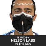 PlastCare USA 50 Black Adjustable 4-Ply Face Masks