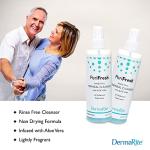 DermaRite PeriFresh Rinse-Free Perineal Cleanser - Aloe Vera Enriched, pH-Balanced, Odor Neutralizing - 7.5 oz, 6 Count