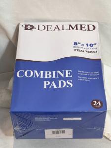 Dealmed Sterile Abdominal Combine Pads, 8x10 in, 24/Box