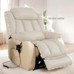 Large Dual Motor Leather Recliner Chair with Massage