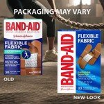 Flexible Fabric Adhesive Bandages, Assorted Sizes, 30 ct