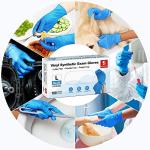 Blue Vinyl Exam Gloves, Large, Box of 100