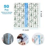 Transparent Waterproof Adhesive Bandages - 50 Sheets
