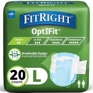 FitRight Extra Heavy Absorbency Adult Diapers, L