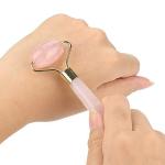 Jade and Rose Quartz Massage Roller for Skin Care