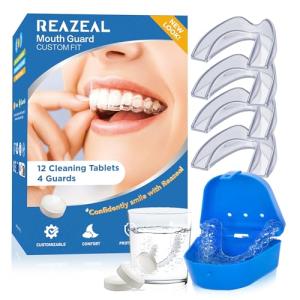 Teeth Grinding Night Guard with 12 Cleaning Tablets