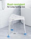 Adjustable Triangular Shower Chair for Elderly, 400 lbs