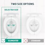 Lunderg Elongated Raised Toilet Seat with Handles