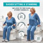 Lunderg Elongated Raised Toilet Seat with Handles