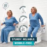 Lunderg Toilet Safety Rails - Sturdy Grab Bars
