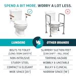 Lunderg Toilet Safety Rails - Sturdy Grab Bars