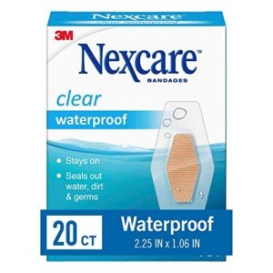 Nexcare Waterproof Bandages - 20 Pack Clear Adhesive